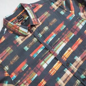 Desigual Sz XL Multicolor Long Sleeve Shirt Slim Fit